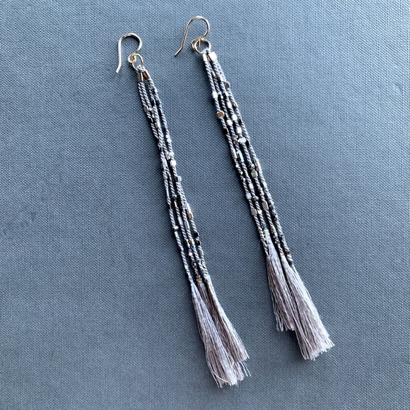 Handmade Silk Earrings - Picture 3 of 6